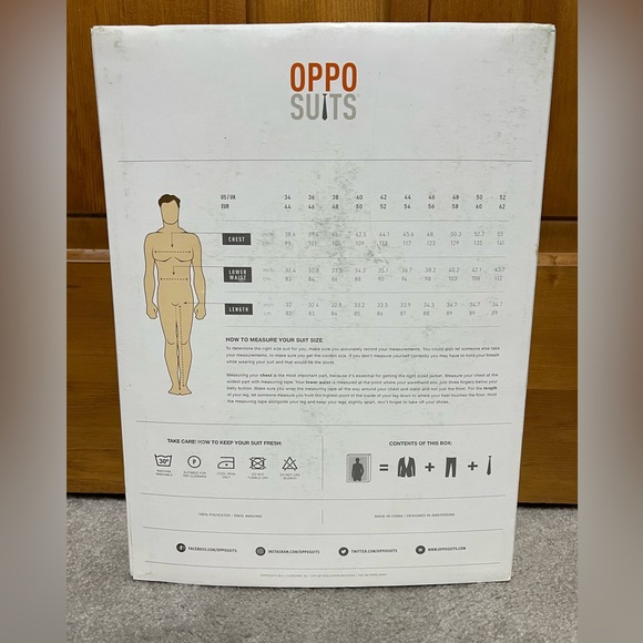 Opposuits Cool Blue Sport Coat Size 40 and Matching Tie NEW in box - Picture 4 of 5